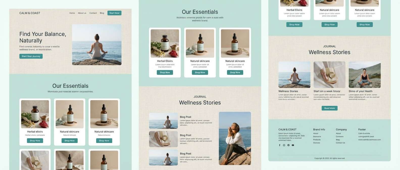 seafoam wellness ui