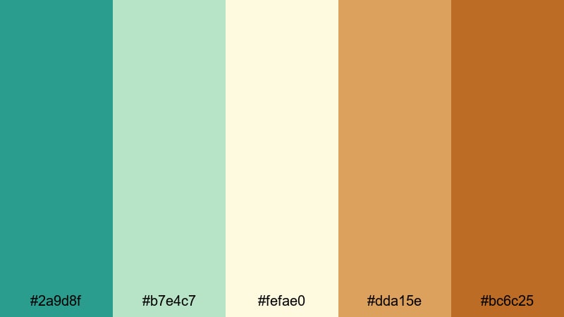 fresh meadow color palette with hex codes