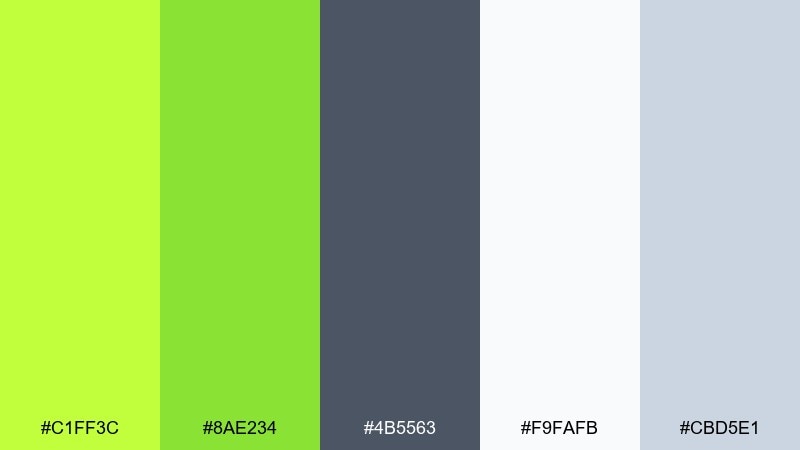 fresh office lime color palette with hex codes