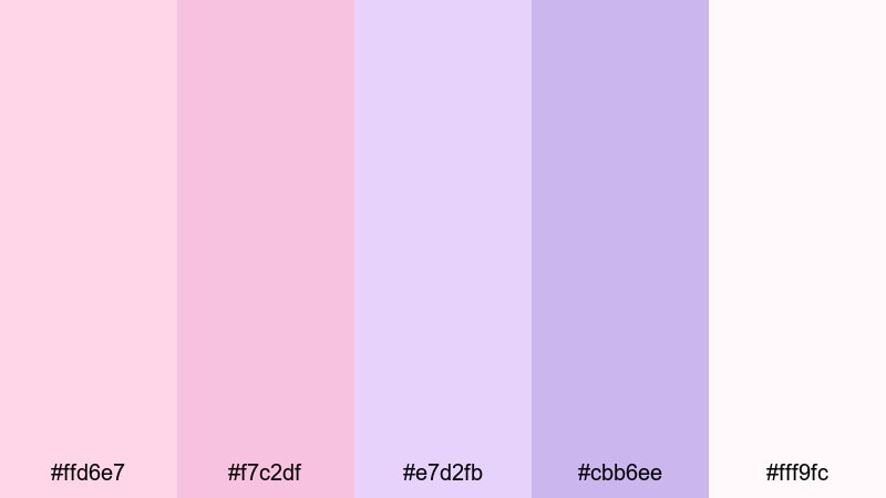 frosted berry milk color palette with hex codes