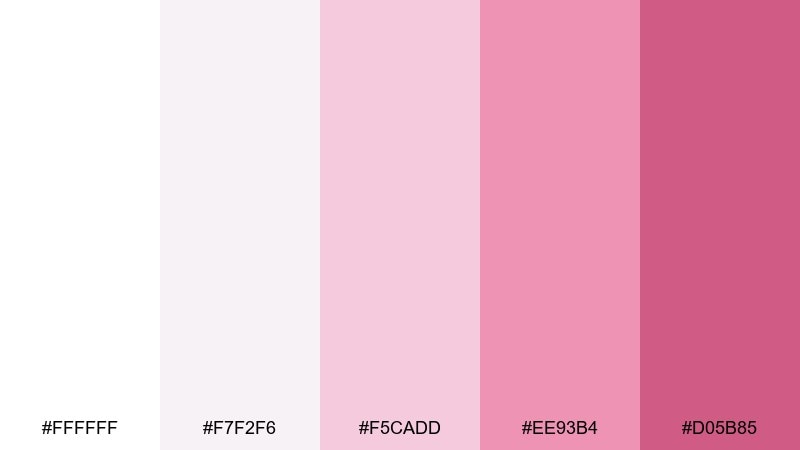 frosted peony color palette with hex codes