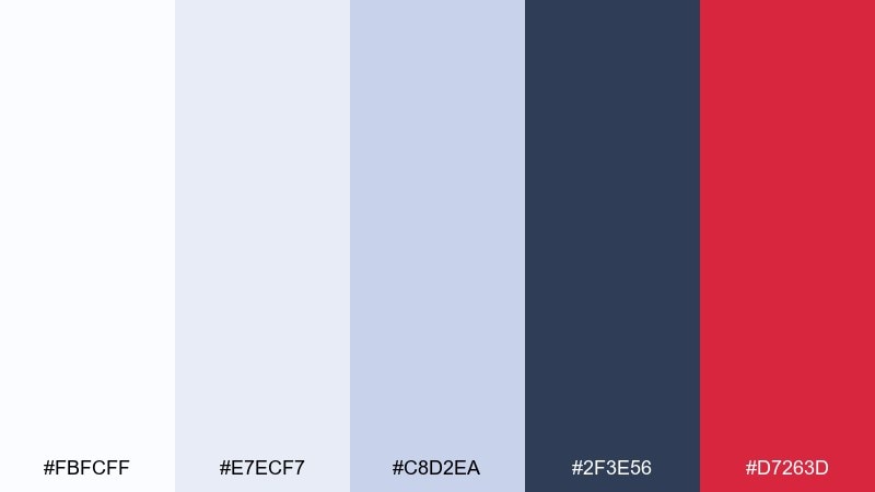 frostfire accent snow color palette with hex codes