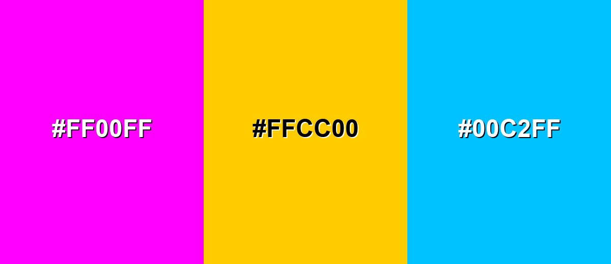 triadic combinations of fuchsia-color