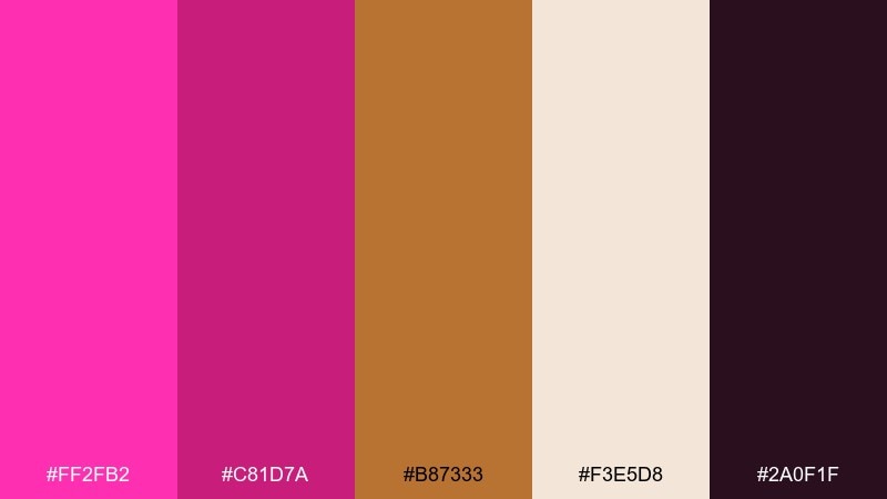 fuchsia copper luxe fuchsia pink color palette with hex codes