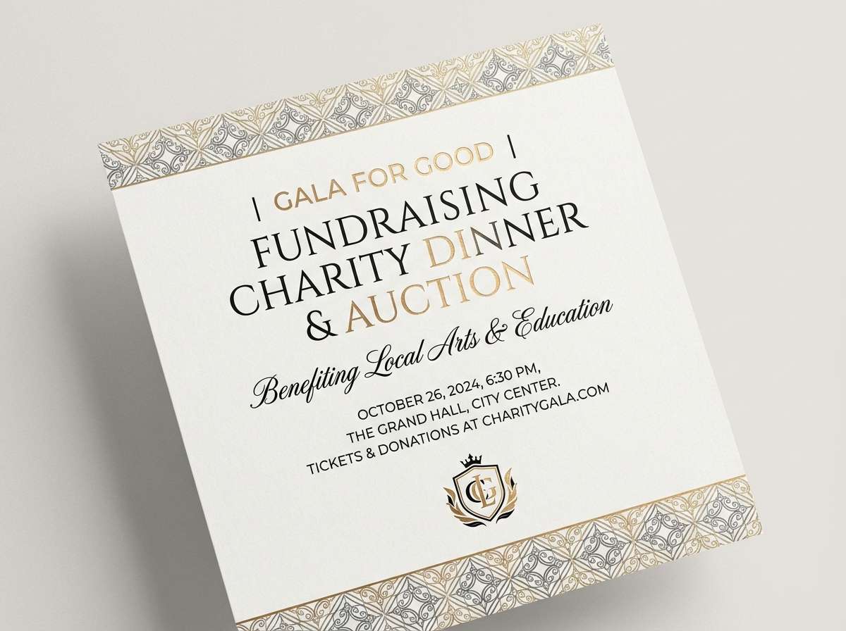 elegant fundraising flyer