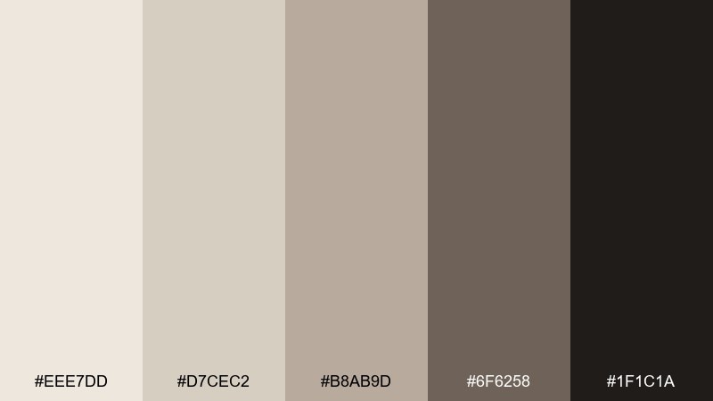 gallery greige bone color palette with hex codes