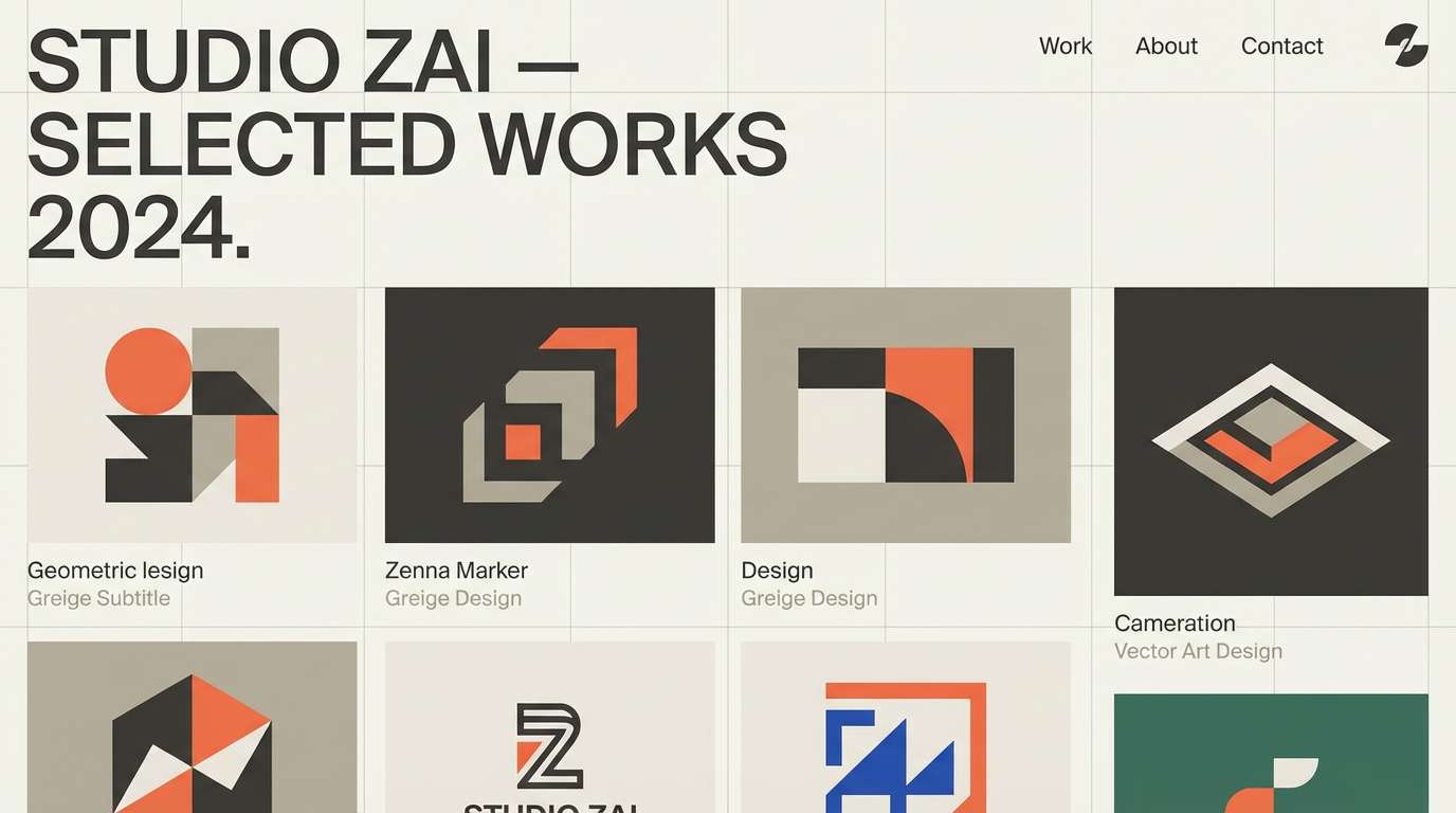 neutral portfolio website ui