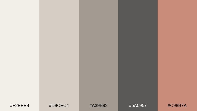 gallery greige urban color palette with hex codes