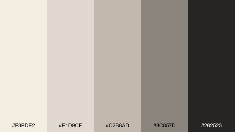 gallery greige white sand color palette with hex codes