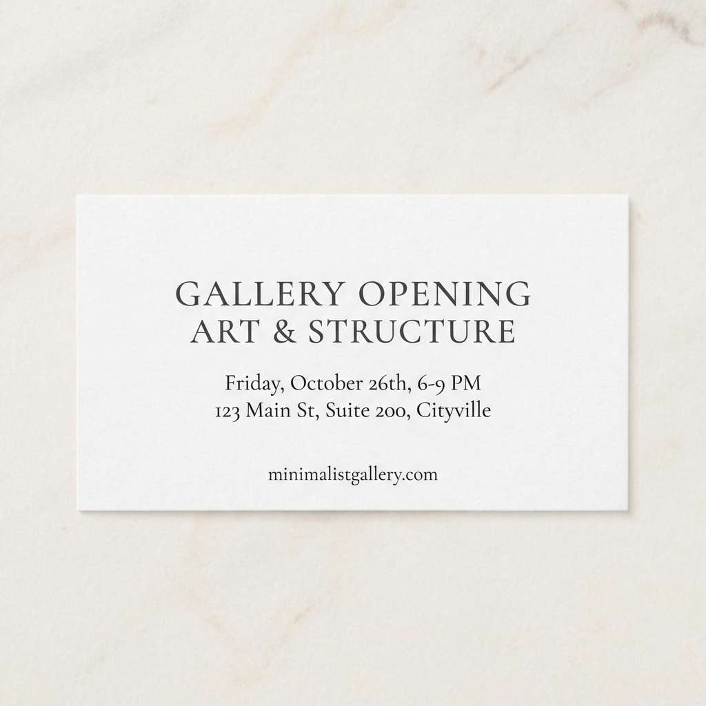 gallery invitation design