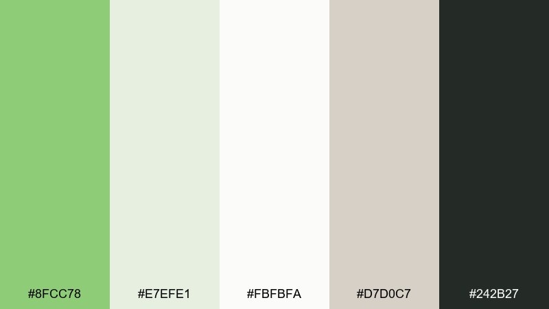 gallery minimal pistachio color palette with hex codes
