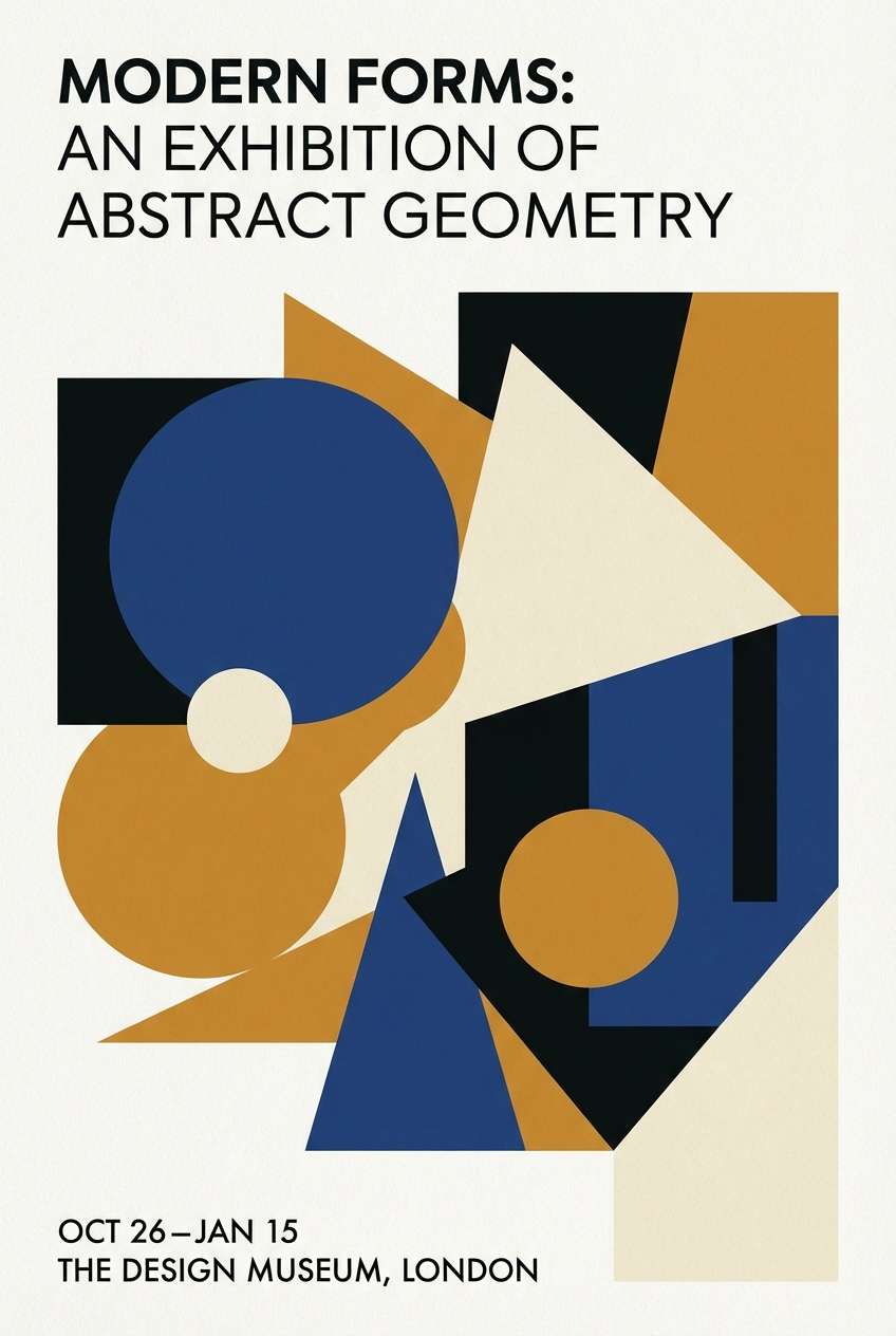 modern exhibition poster