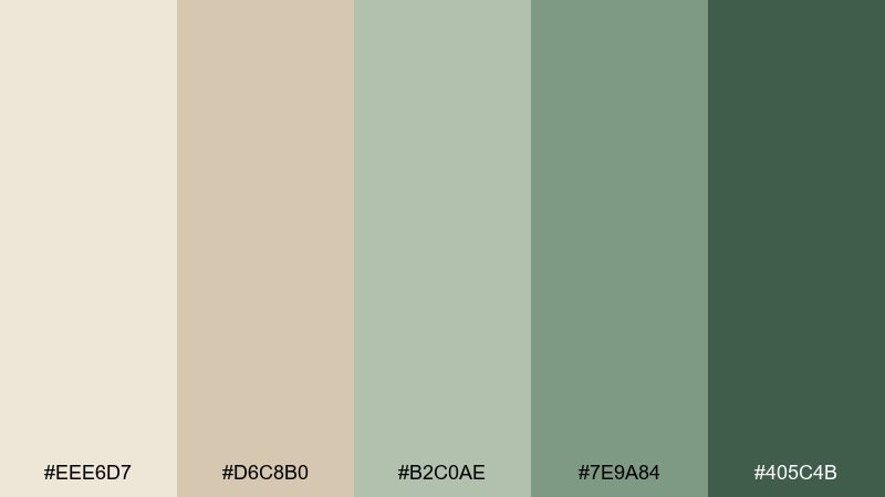 gallery sagewash color palette with hex codes