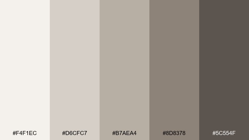 gallery taupe white color palette with hex codes