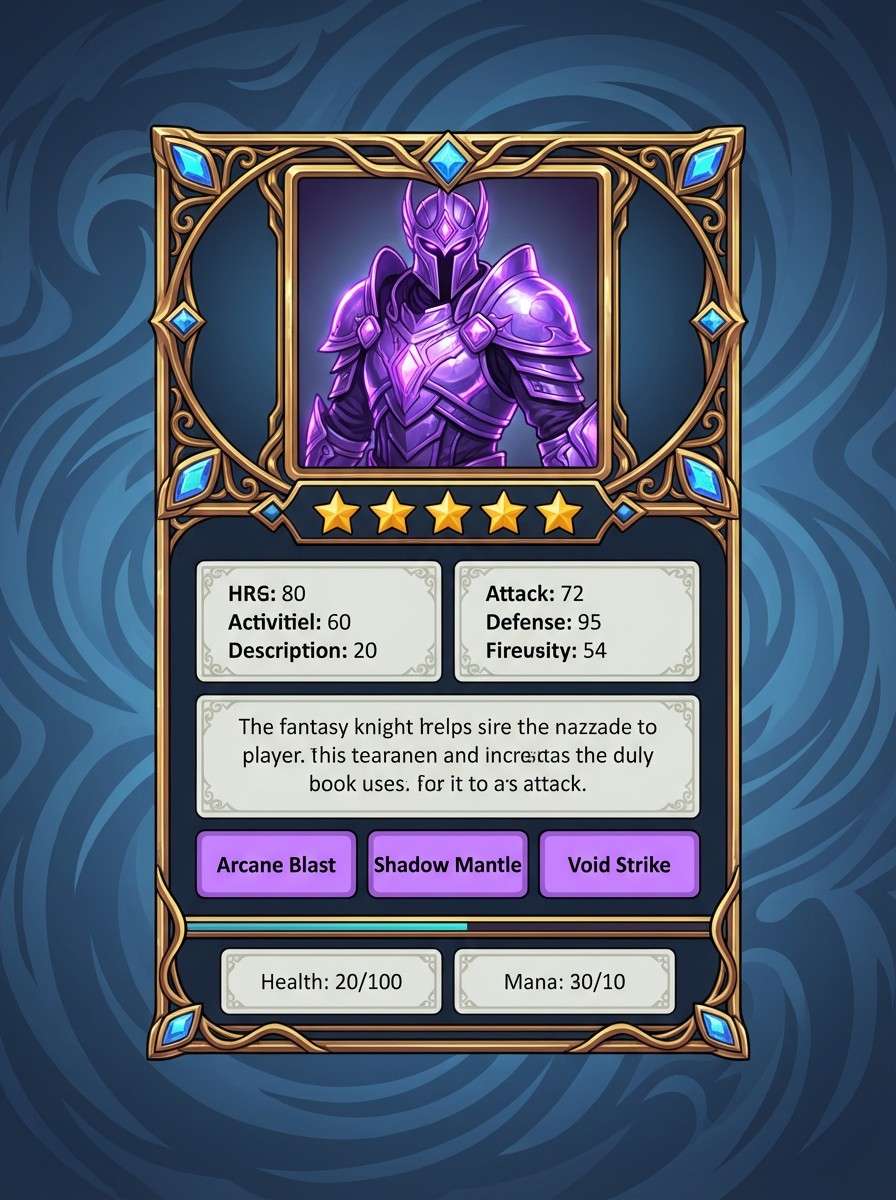 mystic rpg character cards