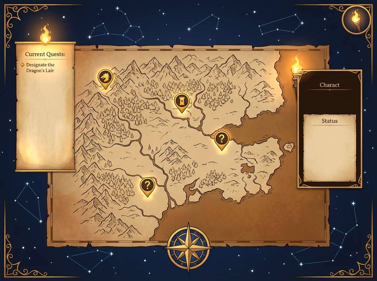 dungeon map ui