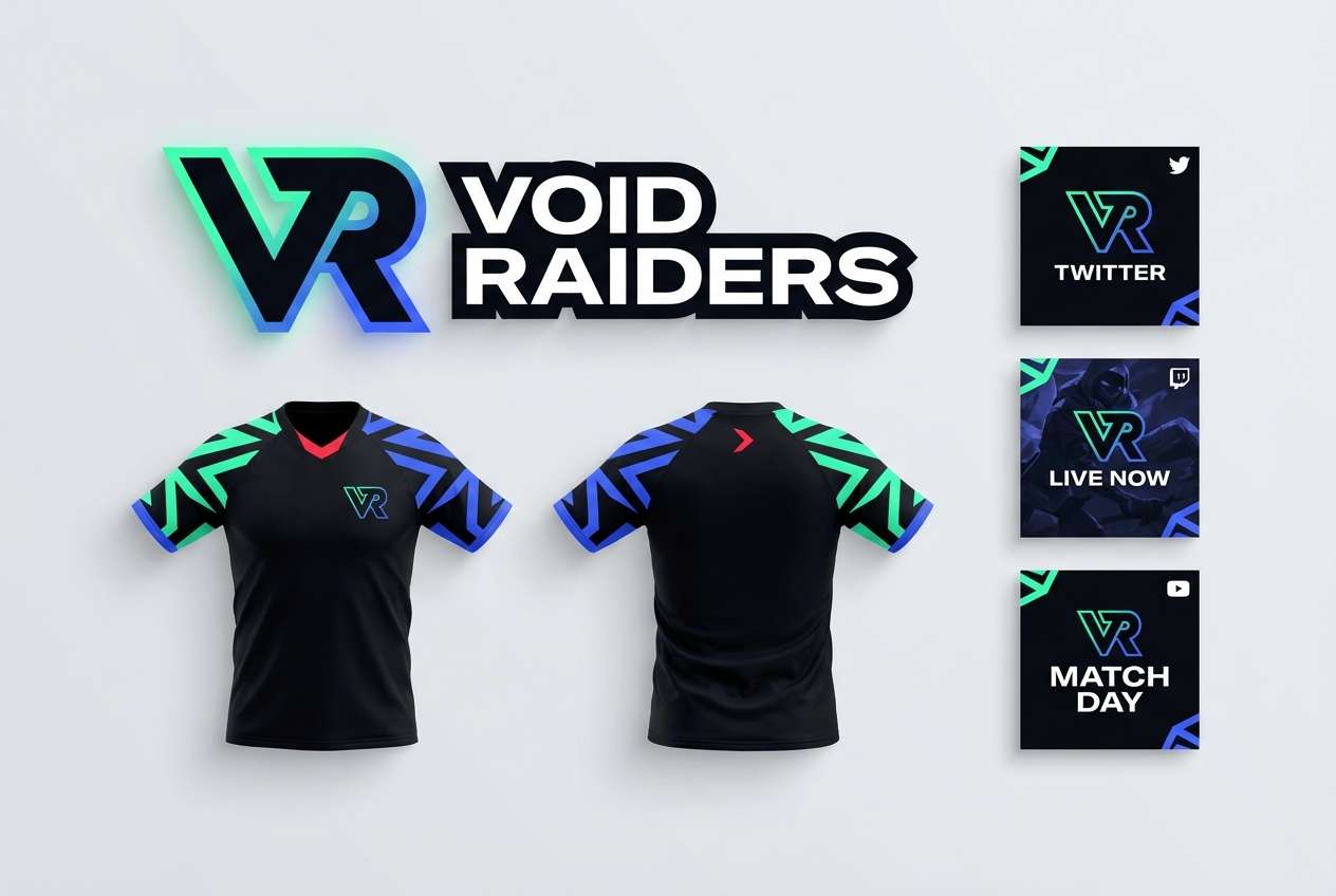 midnight neon esports branding