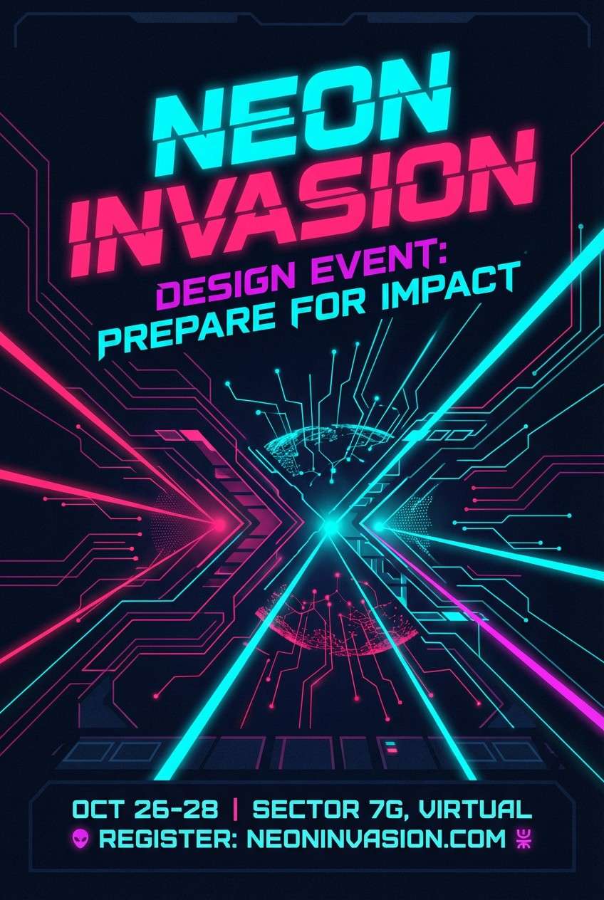 alien invasion event flyer