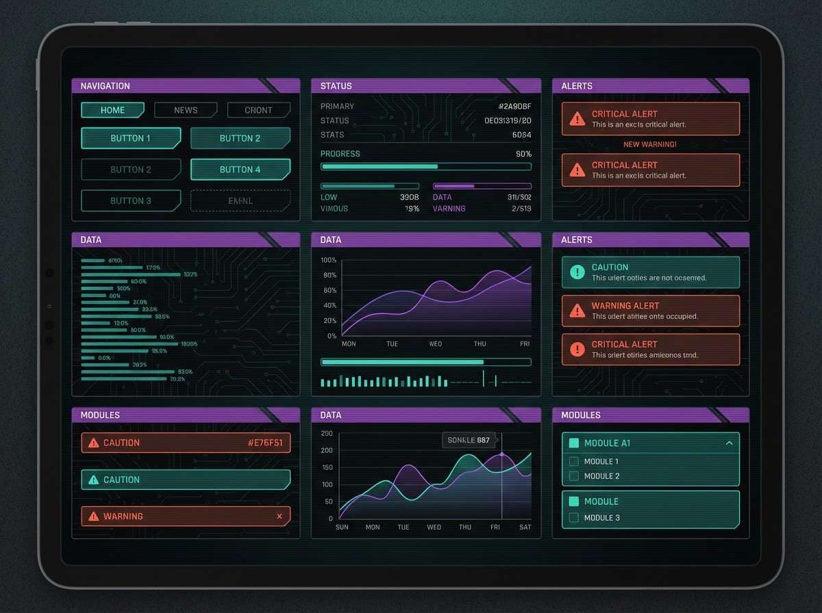 cyber noir ui kit
