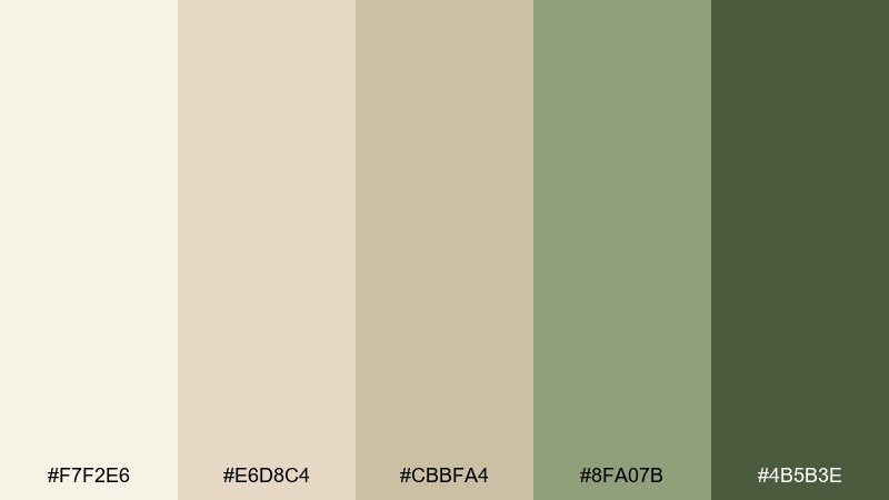 garden parchment color palette with hex codes