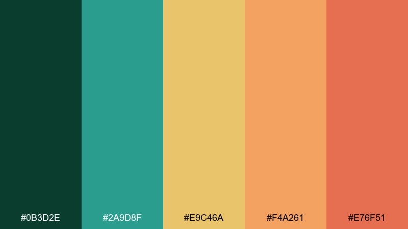 garden party color palette with hex codes