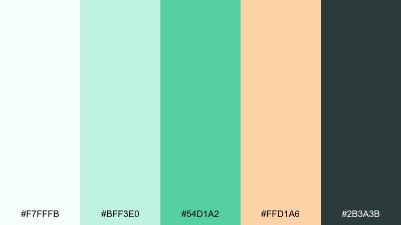 garden spritz fresh color palette with hex codes