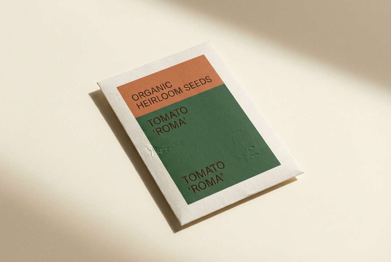 terracotta seed packet mockup