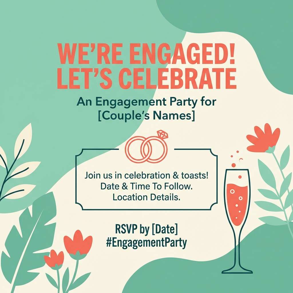 coral seafoam social graphic