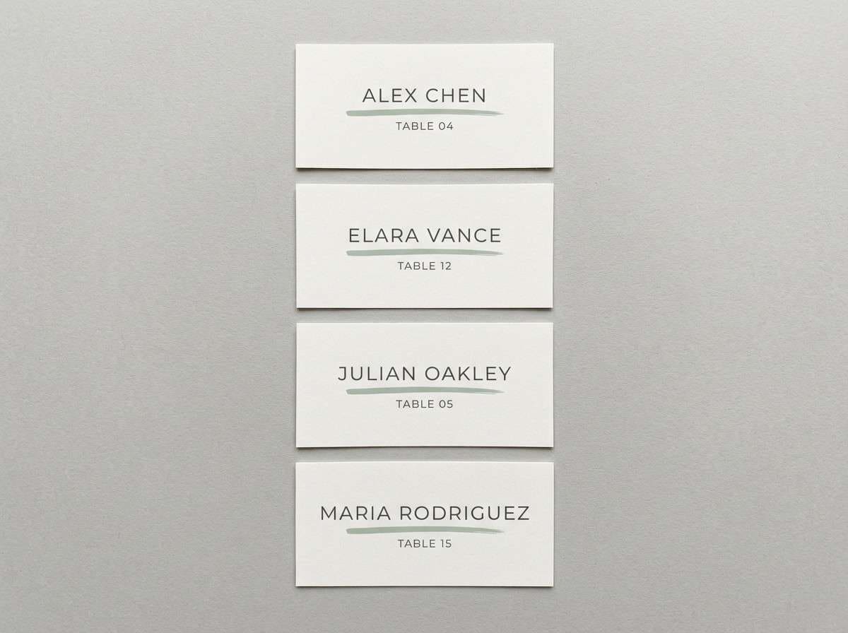 basil escort card layout