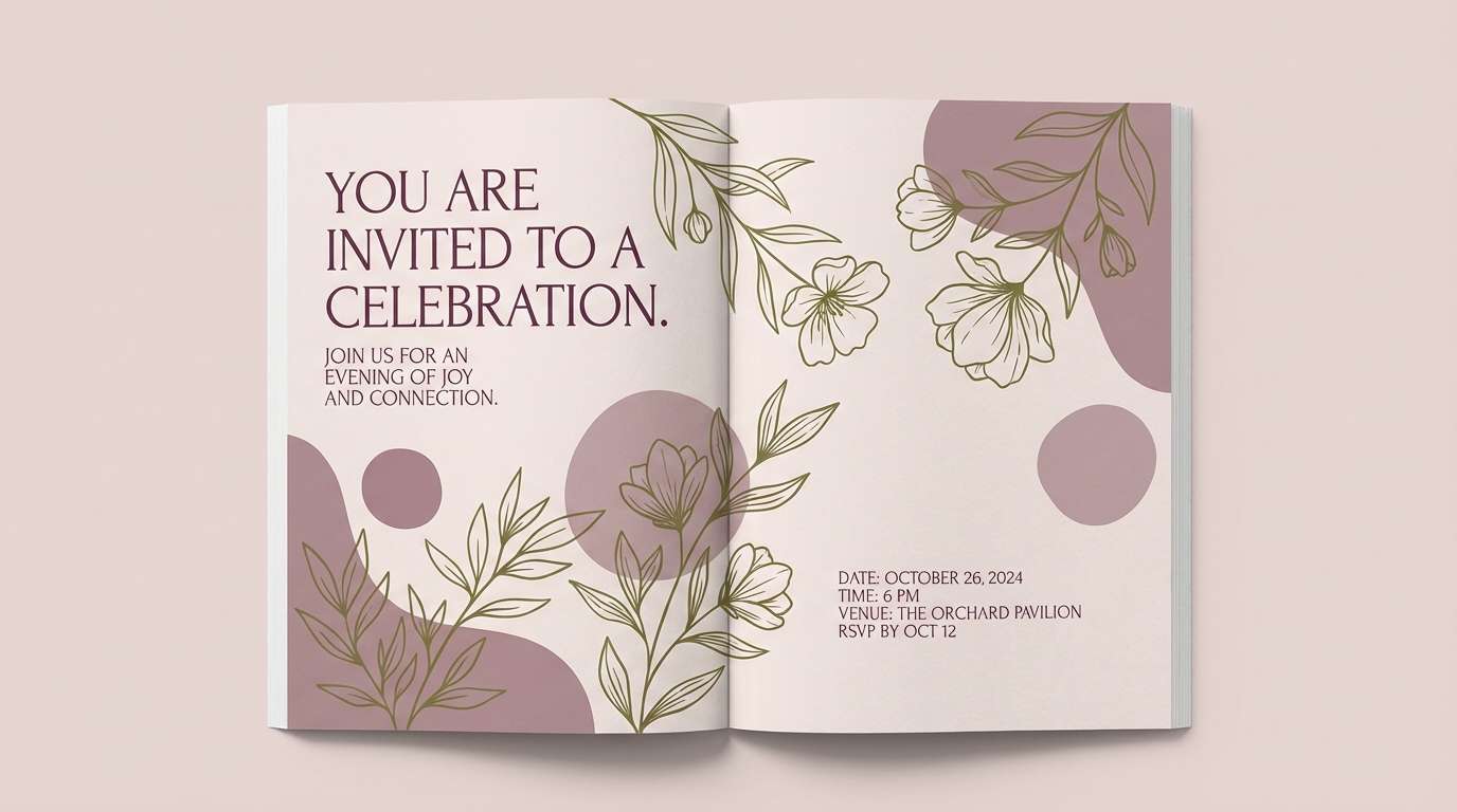 plum mauve invite layout