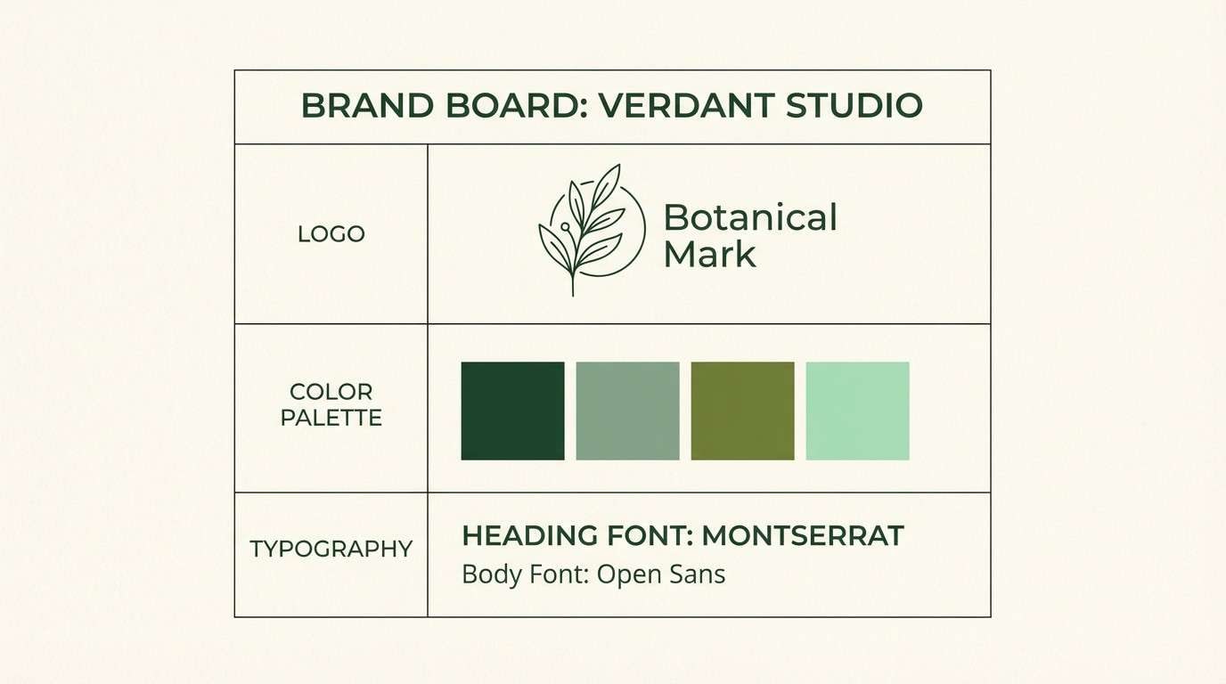 fresh greens brand board