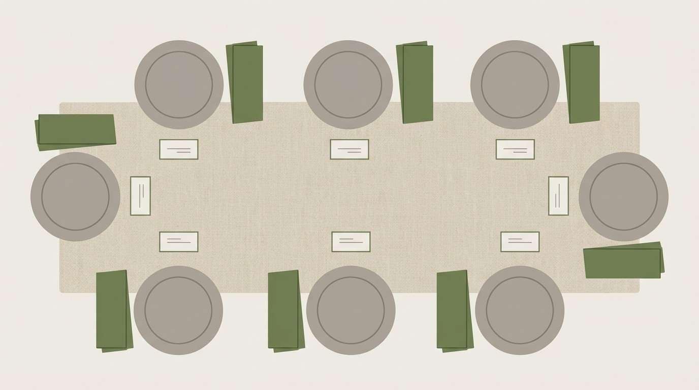 moss linen tablescape graphic