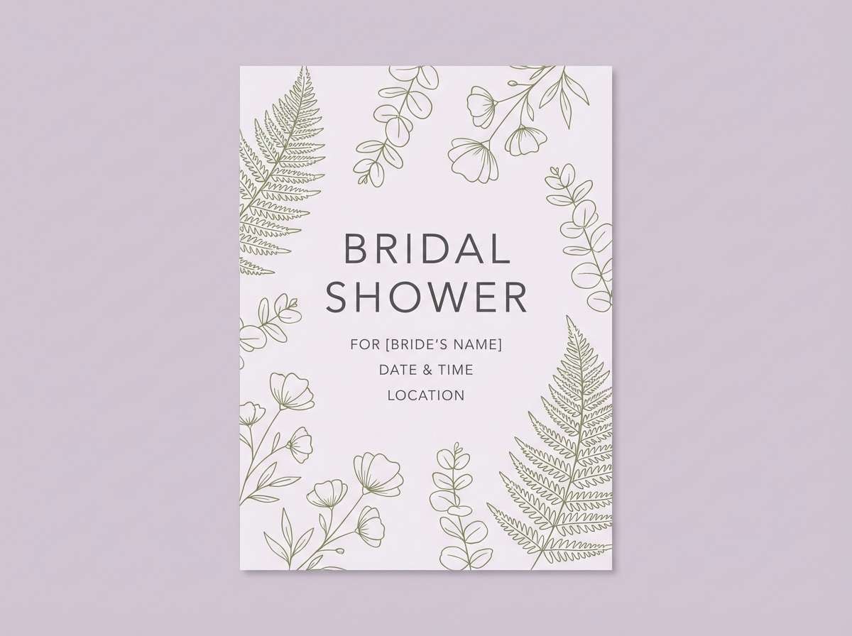 lavender herb invitation design