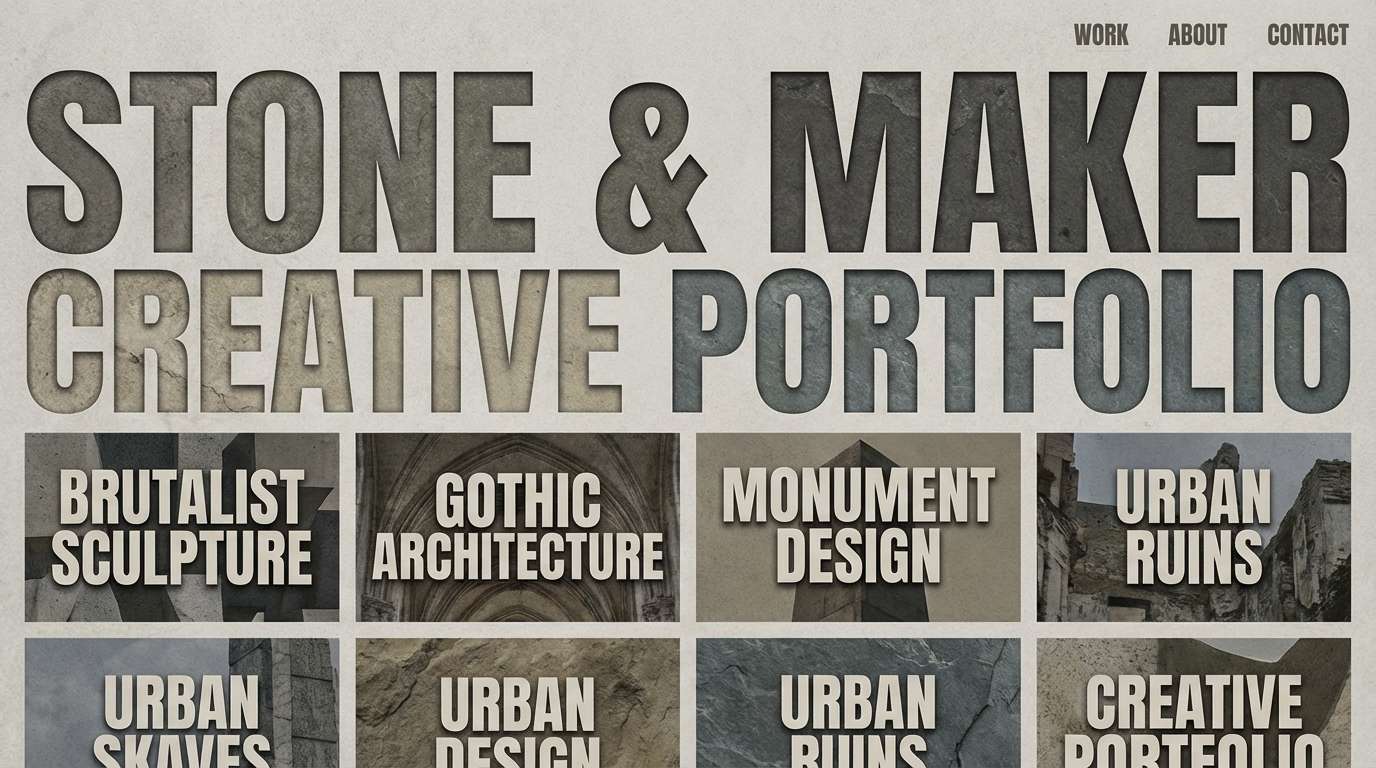 minimal portfolio website ui