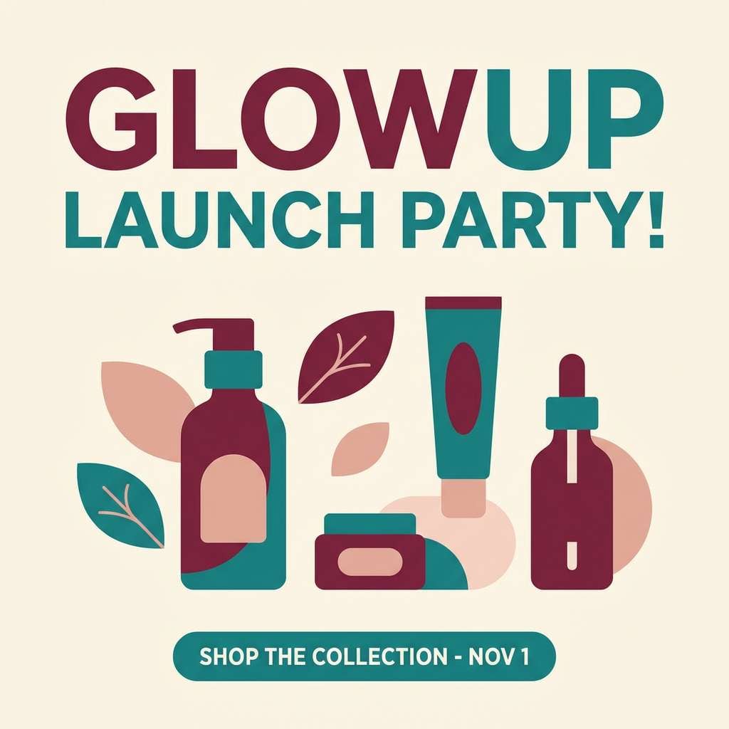 skincare social promo graphic