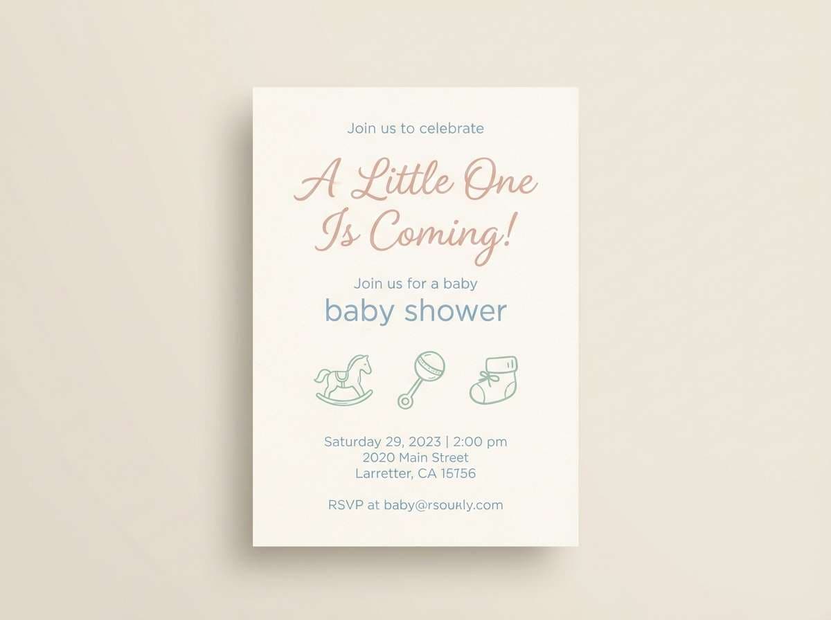 powder blue invitation card