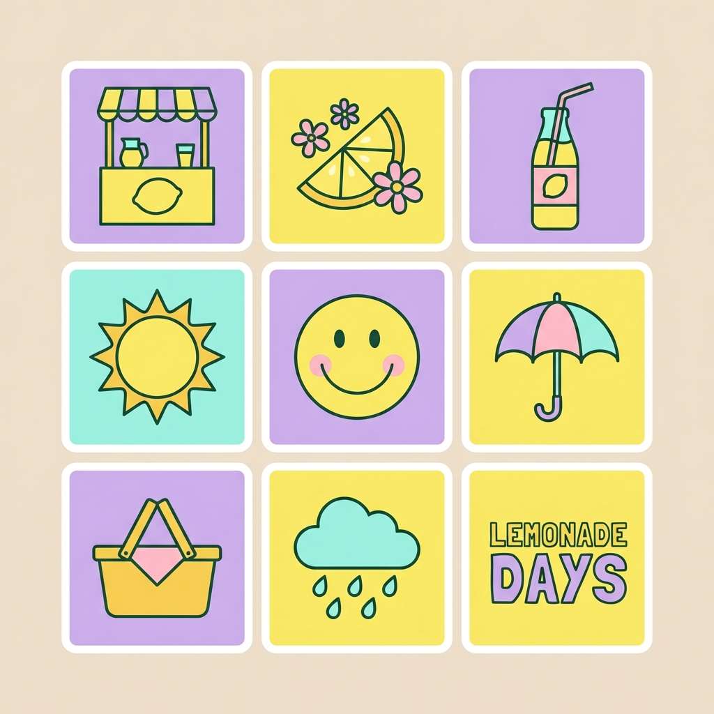 lemonade lilac stickers