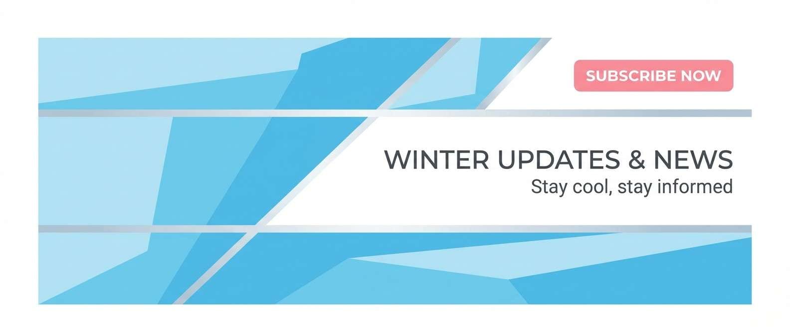 icy blue email header