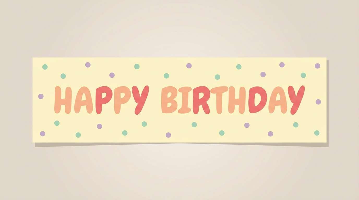 buttercream confetti banner