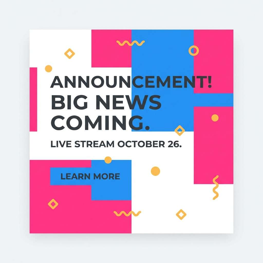 modern pink blue post