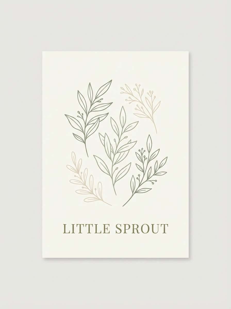 sage linen wall print