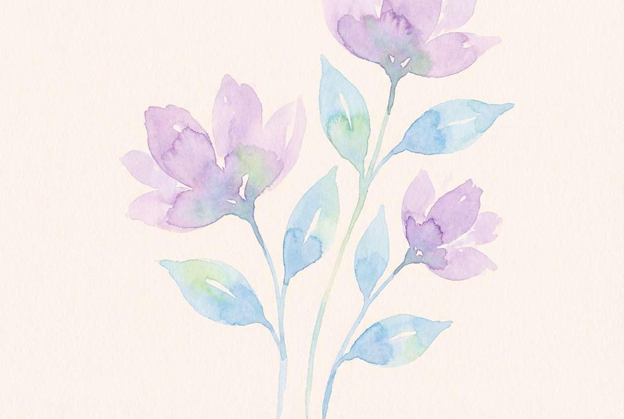 lavender sky watercolor