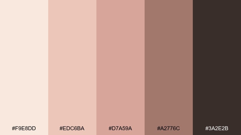 gilded blush ui rose gold champagne color palette with hex codes