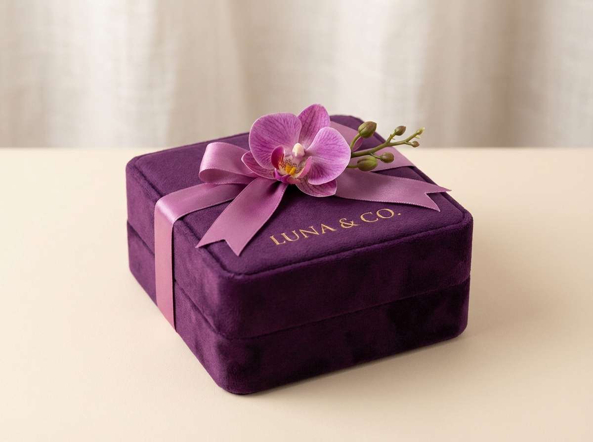 jewelry box in gilded plum