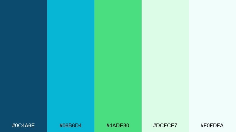 glacier meadow color palette with hex codes