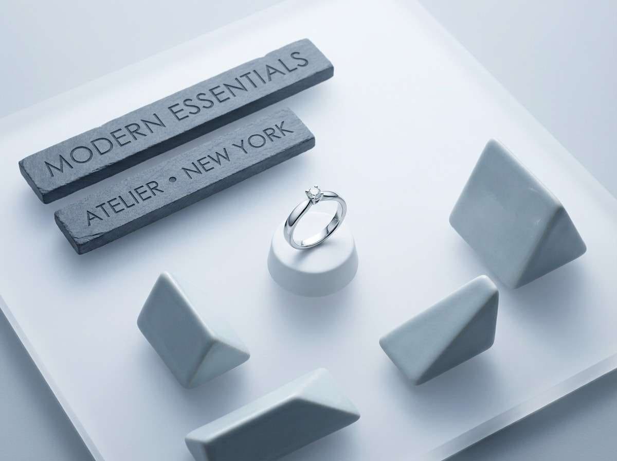 jewelry ad studio shot