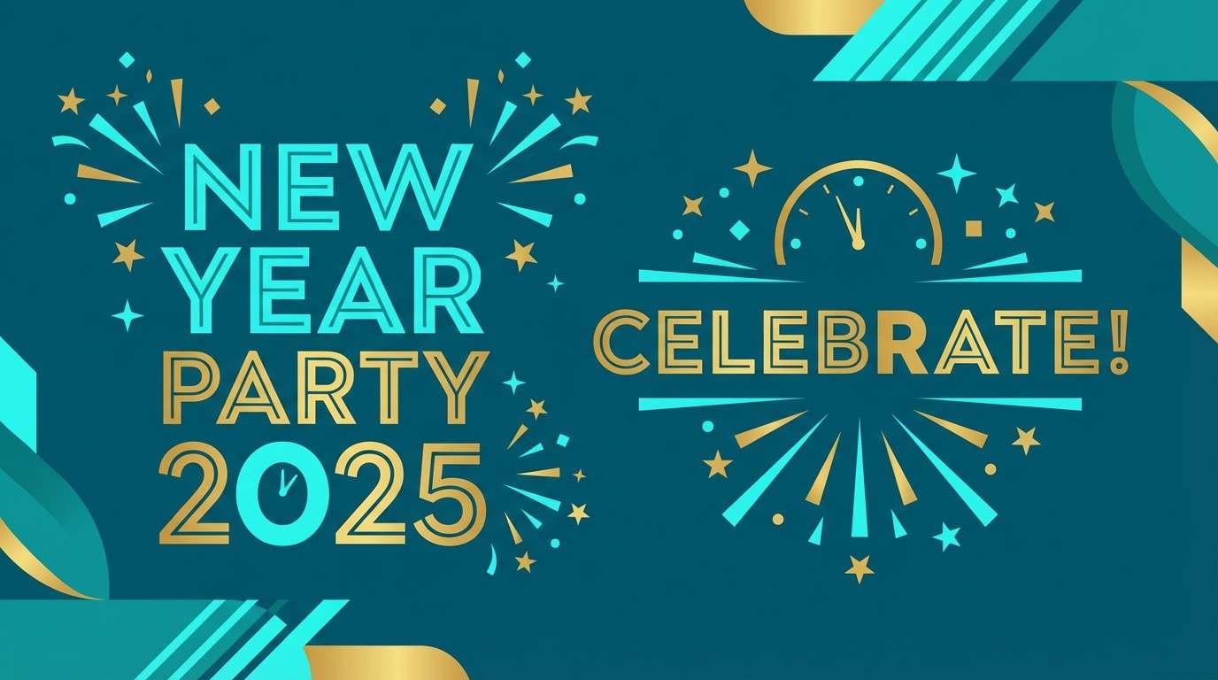 new year party banner