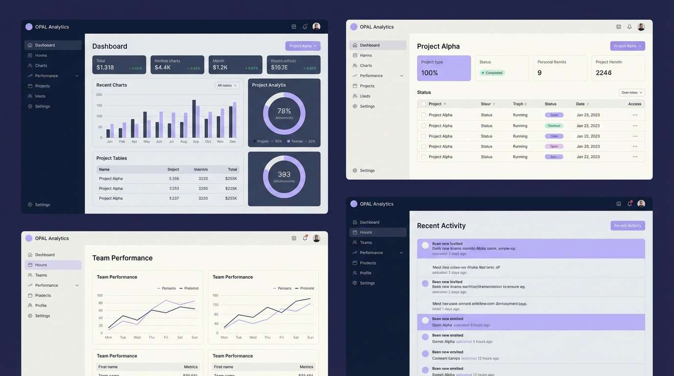 dark saas dashboard ui