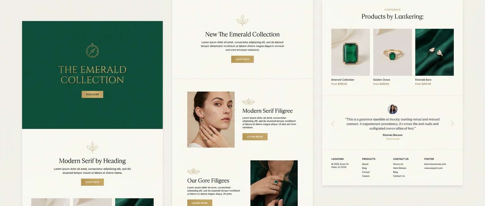 luxury landing page mockup