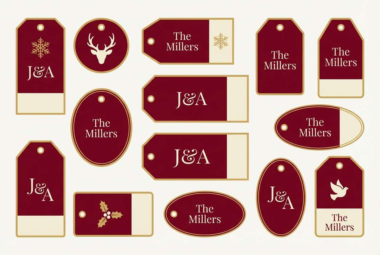 holiday gift tags design